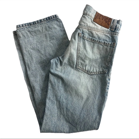 Revice Denim Women's Straight Leg Blue Jeans 23 Button Fly Mid Rise Light Wash - Picture 1 of 10
